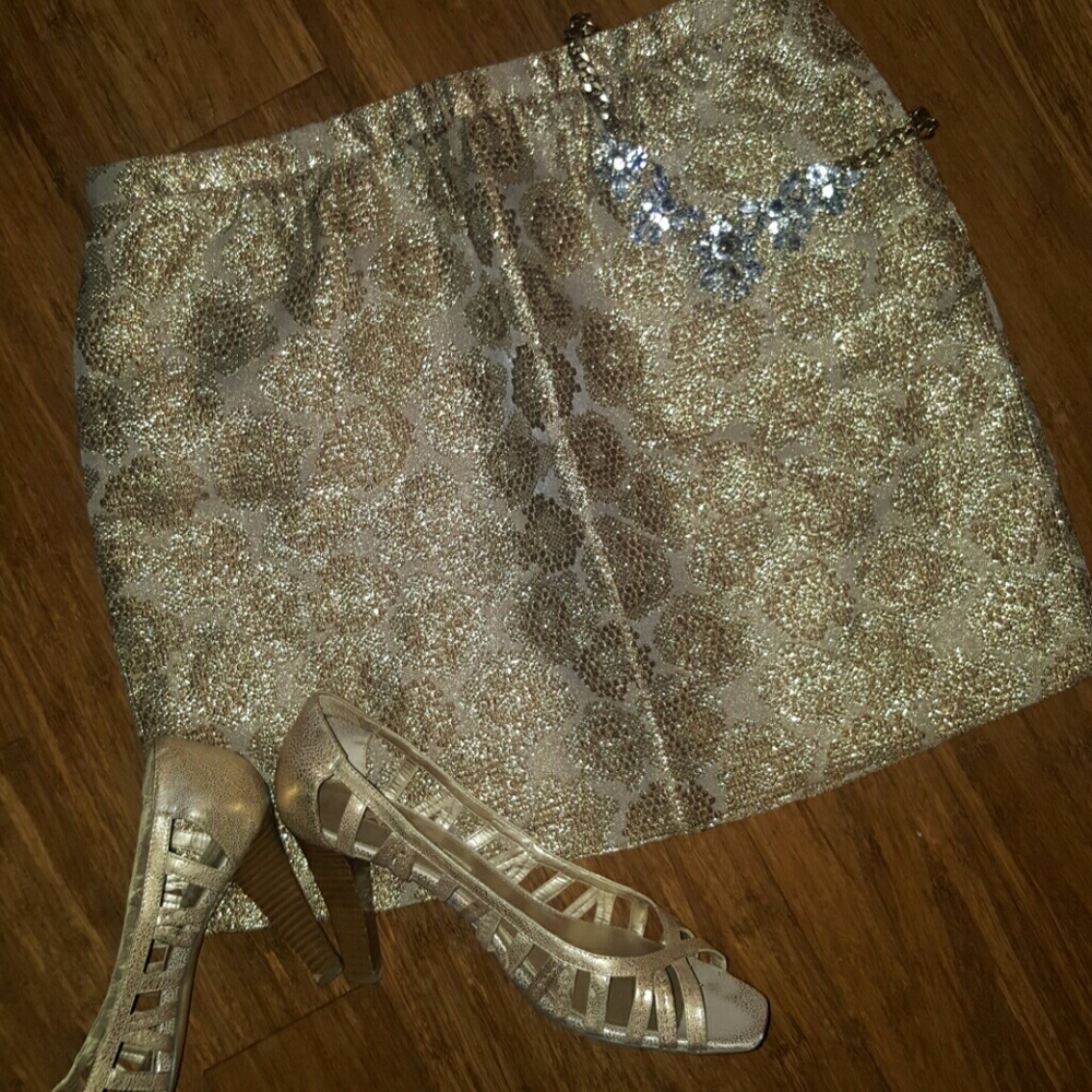 J Crew gold and cream mini